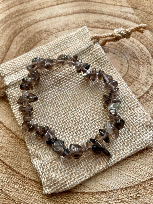 Smokey Quartz Chip Bracelet