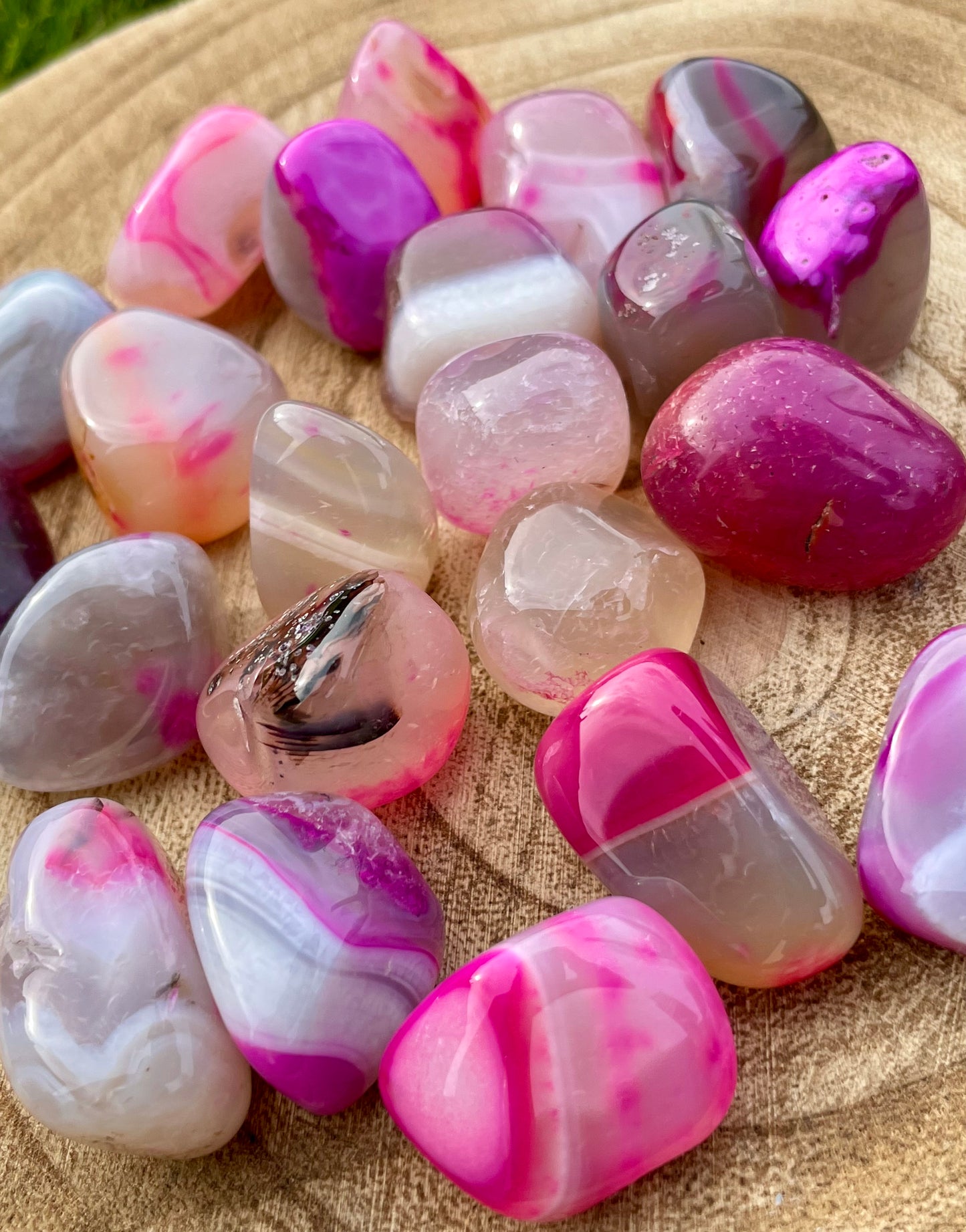 Pink Agate Tumblestone