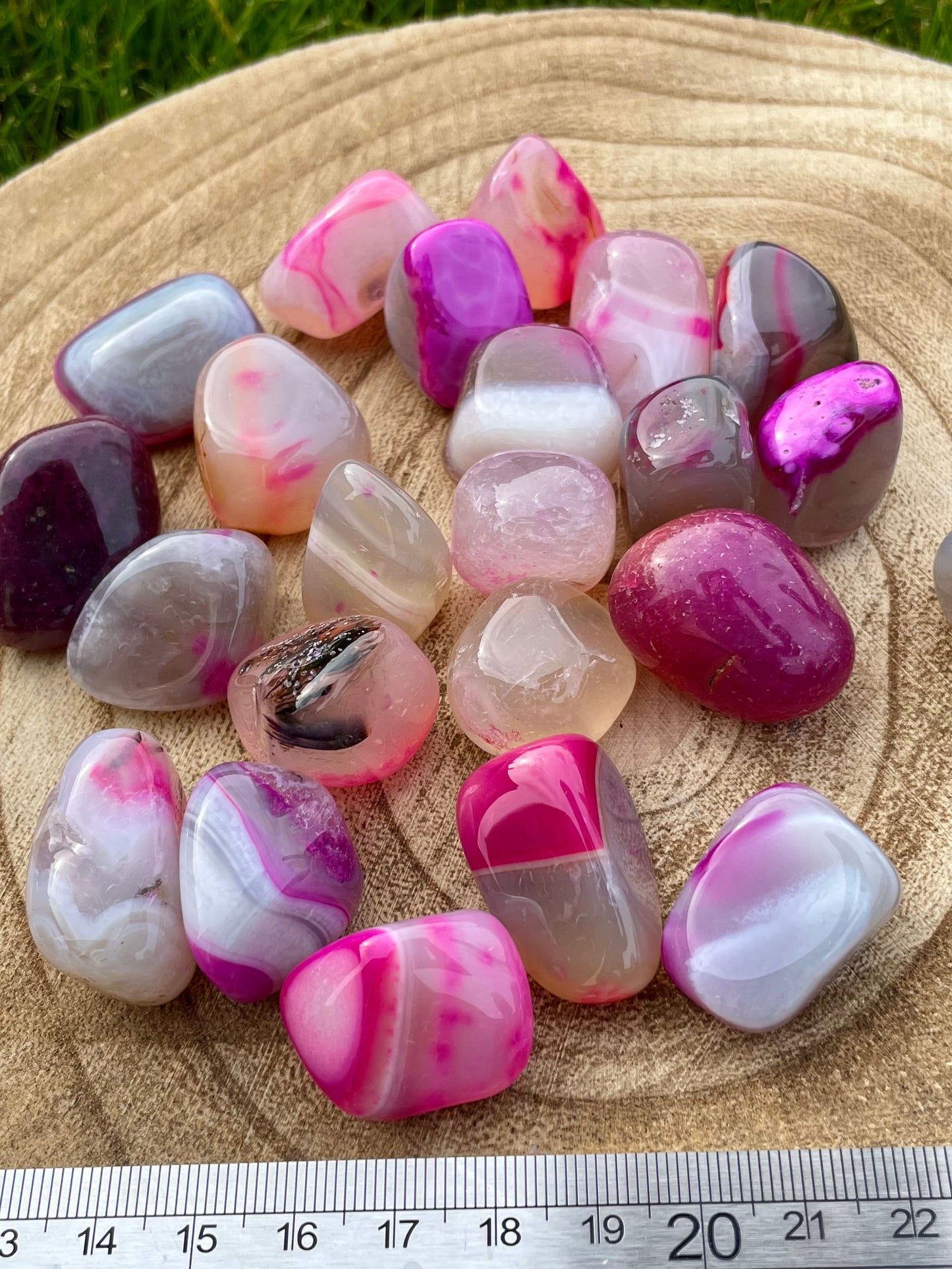 Pink Agate Tumblestone